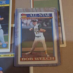 Bob Welch Topps 1991 A's #394 baseball card